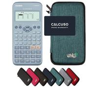 Casio fx-83GT X Bleu avec Housse de Protection WYNGS Incluse Turquoise - Calculatrice Scientifique - Pack de Base