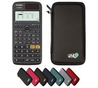 Casio fx-85DE X ClassWiz avec Housse de Protection WYNGS Incluse Noir - Calculatrice Scientifique - Pack de Base (Allemand)