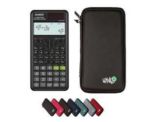 Casio fx-85ES Plus 2nd Edition avec Housse de Protection WYNGS Incluse Noir - Calculatrice Scientifique - Pack de Base
