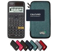 Casio fx-87DE X ClassWiz avec Housse de Protection WYNGS Incluse Turquoise - Calculatrice Scientifique - Pack de Base