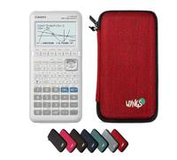 Casio fx-9860GIII avec Housse de Protection WYNGS Incluse Rouge - Calculatrice Graphique - Pack de Base