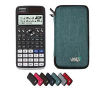 Casio fx-991DE X Classwiz avec Housse de Protection WYNGS Incluse Turquoise - Calculatrice Scientifique - Pack de Base