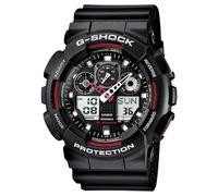 Casio G-Shock Chronographe Alarme Noir Rouge GA-100-1A4ER Montre