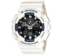 Casio G-SHOCK Homme Analogique-Digital Quartz Montre avec Bracelet en Plastique GA-100B-7AER, Noir