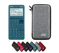 Casio Graph 25+E II avec Housse de Protection WYNGS Incluse Gris Clair - Calculatrice Graphique - Pack de Base