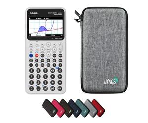 Casio Graph Math+ avec Housse de Protection WYNGS Incluse Gris Clair - Calculatrice Graphique - Pack de Base