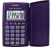Casio Calculatrice de poche HL-820VERA - 8 chiffres grand écran avec pourcentage + conversion Euro
