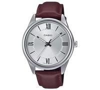 Casio Montre analogique pour Homme, Marron/argenté, Sangle