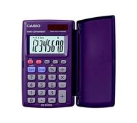 Casio Calculatrice de poche HS-8VER – 8 chiffres, panneau solaire et pile