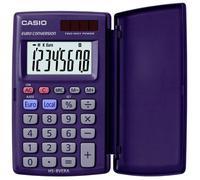Casio HS-8VERA Calculatrice de poche bleu foncé Ecran: 8 solaire, à pile(s) (l x H x P) 62.5 x 10 x