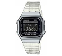 Casio Illuminateur À Bande En Résine Transparente Vintage De 36 Mm A168XES-1BEF