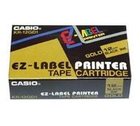 Casio KR-12GD1 - Auto-adhésif - noir sur or - Rouleau (1,2 cm x 8 m) 1 cassette(s) bande d'étiquettes G