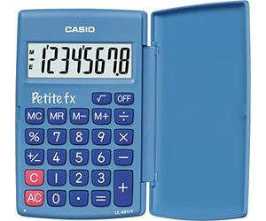 Casio LC-401LV-BU Schulrechner, kompakt, 8-stelliges Display, Blau | Einfacher Schulrechner mit gut lesbarem Display und den Grundrechenarten. Ideal für Grundschule und Alltag.