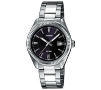 Casio - LTP-1302D-1A1 - Classic - Montre Femme - Quartz Analogique - Cadran Noir - Bracelet Acier Gris