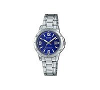 Casio LTP-V004D-2B Enticer Montre pour femme en acier inoxydable avec chiffres Bleu