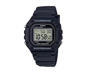 Casio Men's W-218H-1AVCF Classic Digital Display Quartz Black Watch