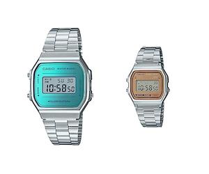 Casio Mixte Digital Quartz Montre avec Bracelet en Acier Inoxydable A168WEM-2EF & Montres Bracelet A158WEA-9EF
