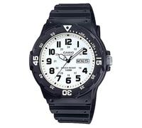 Casio Montre à Quartz analogique pour Homme avec Bracelet en résine MRW-200H-7, Noir/Blanc., Sangles