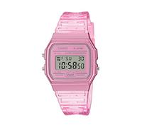 Casio Montre à Quartz Classique série F91W | Résistante à l'eau | Chronomètre 1/100 Seconde | Alarme Quotidienne | Signal horaire | Calendrier Automatique | Boîtier SS | Format 12/24 Heures, Rose