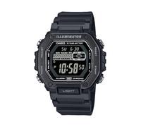 Casio Montre à Quartz numérique pour Homme avec Bracelet en résine MWD-110HB-1BV, Noir, Moderne