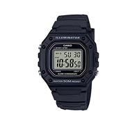 Casio Montre à Quartz numérique pour Homme avec Bracelet en résine W-218H-1AVCF, Noir, Mouvement à Quartz