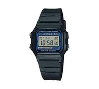 Casio Montre à Quartz numérique Unisexe pour Adulte avec Bracelet en résine F-105W-1A, Noir, F-105W-1A