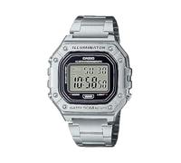 Casio Montre à quartz pour homme avec affichage numérique classique W-218H-1AVCF Noir, Argenté