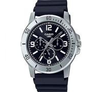 Montre - CASIO - MTP-VD300-1B - Quartz - Cadran Noir - Bracelet Caoutchouc Noir