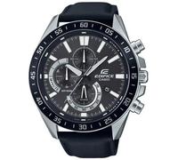 CASIO - Montre en cuir véritable - EDIFICE - Noir