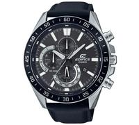CASIO - Montre en cuir véritable - EDIFICE - Noir