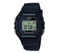 Casio Montre Quartz Unisexe 43.20mm avec Cadran LCD Digitale et Bracelet en Plastic/Resin Strap Noir W-218H-1AVEF