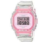 Casio Montre G-Shock Baby-G Summer Jelly (42,1 mm) Cadran numérique Rose/Bracelet en résine Transparente BGD-565SJ-7ER