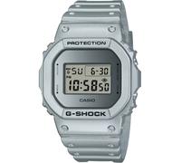 Casio Montre Quartz Unisexe 49.00mm avec Cadran Argent Digitale et Bracelet en Plastic/Resin Strap Argent DW-5600FF-8ER