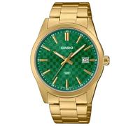 Casio Montre Homme MTP-VD03G-3AUDF Quartz Cadran vert Bracelet acier or