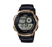 Casio Montre Homme - Quartz Numérique - Bracelet Résine - AE-1000W-1A3VCF, Noir/Or, Sangle