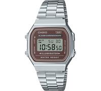 CASIO Montre numérique Unisexe à Quartz avec Bracelet en Acier Inoxydable A168WA-5AYES, Argent