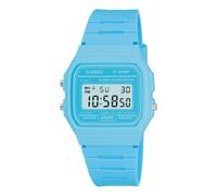 Casio Montre quartz unisexe F-91WC-2AEF – Cadran LCD digital 37 mm – Bracelet rubber bleu