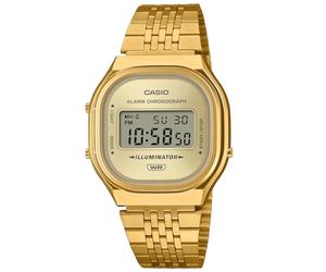 Casio Montre numérique vintage en acier inoxydable doré 39 x 36,8 mm - A140WEG-9ACF