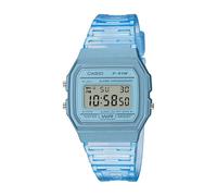 Casio Montre-bracelet F-91WS-2EF quartz numérique résine chrono alarme calendrier auto Bleu Femme