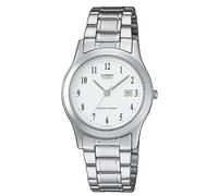Casio Montre LTP-1141PA-7BEG Analogique LED Étanche Résistante aux chocs Argentée Femme