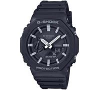 Casio Montre Quartz Homme 48.50mm avec Cadran Noir analogique/numérique et Bracelet en Plastic/Resin Strap Noir GA-2100-1AER