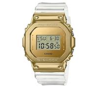 Casio Montre Quartz Homme 50.00mm avec Cadran Or Digitale et Bracelet en Plastic/Resin Strap Blanc GM-5600SG-9ER