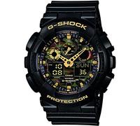 Casio Montre Quartz Homme 51.00mm avec Cadran Noir analogique/numérique et Bracelet en Plastic/Resin Strap Noir GA-100CF-1A9ER
