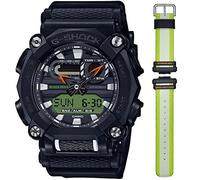 Casio Montre Quartz Homme 53.00mm avec Cadran Noir analogique/numérique et Bracelet en Plastic/Resin Strap Noir GA-900E-1A3ER