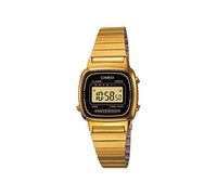 Casio Montre Quartz Unisexe 23.00mm avec Cadran LCD Digitale et Bracelet en Bracelet en Acier Or LA670WEGA-1EF