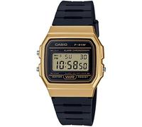 Casio Montre Quartz Unisexe 31.00mm avec Cadran LCD Digitale et Bracelet en Rubber Strap Noir F-91WM-9AEF
