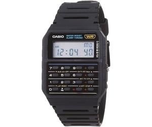 Casio Montre Quartz Unisexe 34.00mm avec Cadran LCD Digitale et Bracelet en Plastic/Resin Strap Noir CA-53W-1ER
