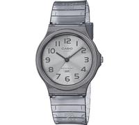 Casio Montre Quartz Unisexe 35.00mm avec Cadran Blanc analogique et Bracelet en Plastic/Resin Bracelet Gris MQ-24S-8BEF