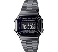 Casio Montre Quartz Unisexe 36.00mm avec Cadran LCD Digitale et Bracelet en Bracelet en Acier Noir A168WEGG-1BEF