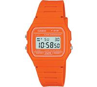Casio Montre Quartz Unisexe 37.00mm avec Cadran LCD Digitale et Bracelet en Rubber Strap Orange F-91WC-4A2EF